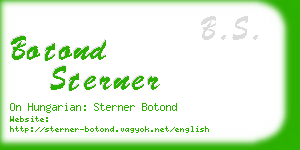 botond sterner business card